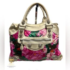 Balenciaga floral giant city bag